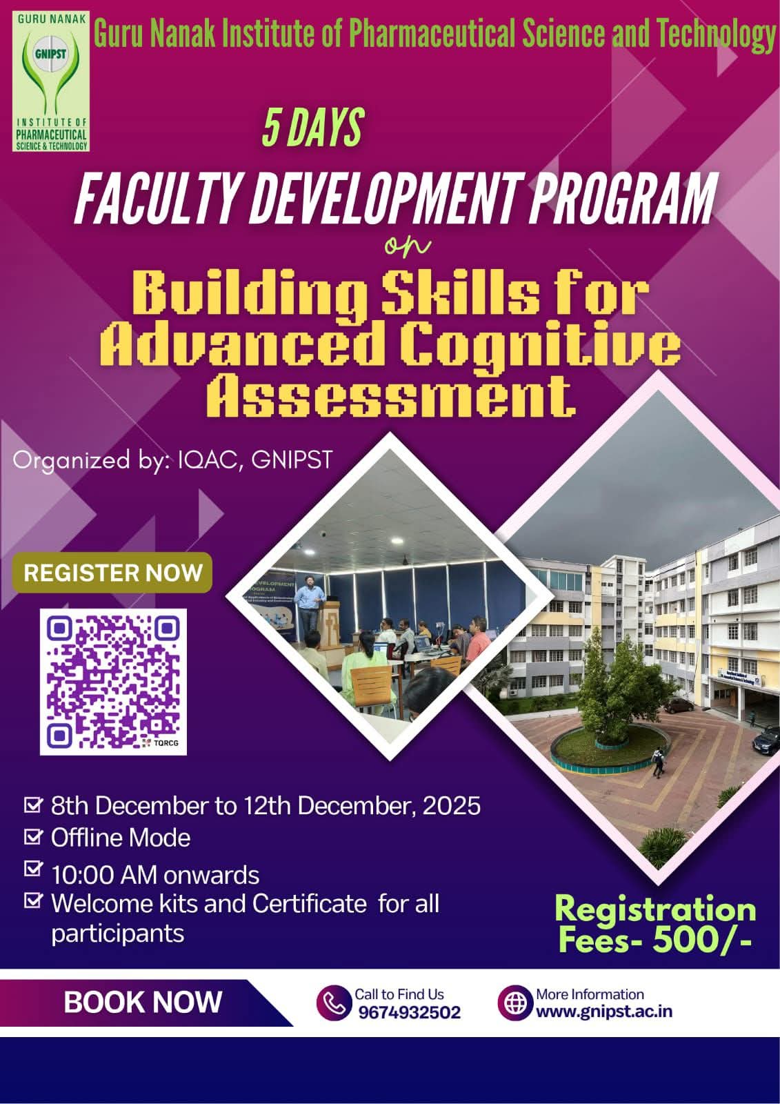 5 Days Faculty Development Program on Building Skills for Advanced Cognitive Assessment